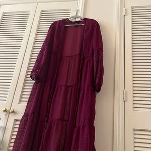 STUNNING Torrid Purple Chiffon and Lace Duster ✨